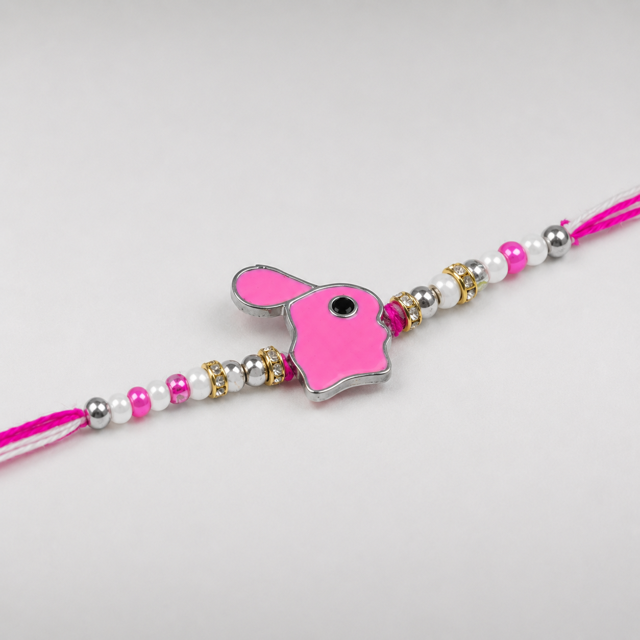 Pink Rabbit Kids Silver Rakhi