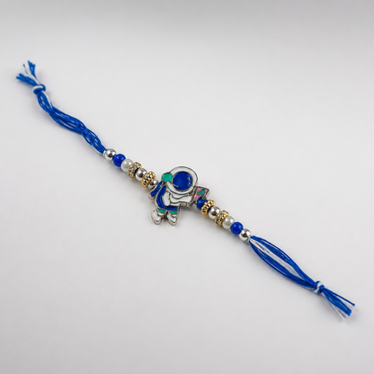 Astronaut Kids Silver Rakhi