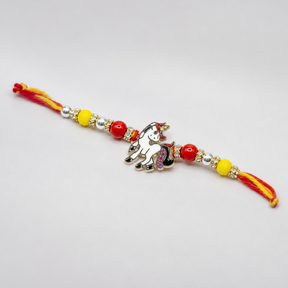 Unicorn Kids Silver Rakhi