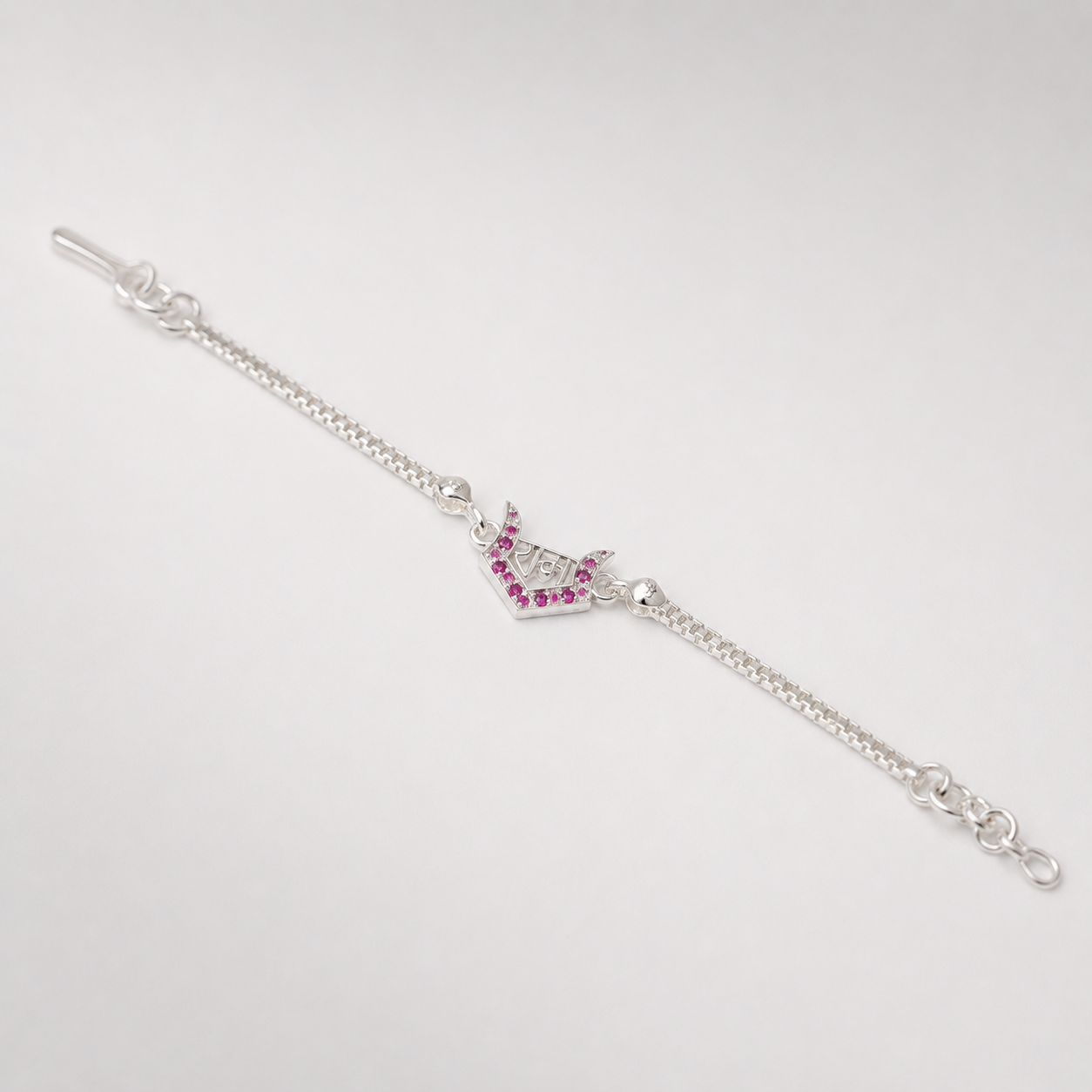Pink Ram Silver Rakhi (6 gm)